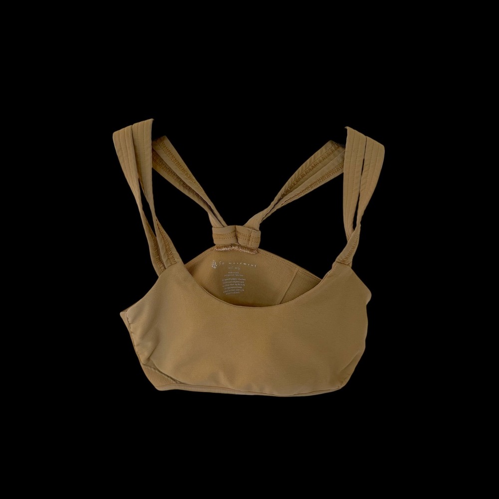 Free People Movement Multi Strap Knotted Sports‎ Bra Mustard Tan M/L